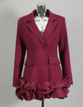 Designer Ruffled Formal Blazer Jacket | HEYFANCYSTYLE